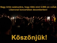 Decemberben több mint 5.000–en voltak Libavonat koncerteken!